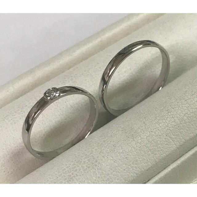 完売 ✨ペアで49,800円✨Pt900ダイヤモンド マリッジリング 0.10ct ...