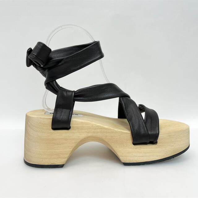 Jil Sander(ジルサンダー)のジルサンダー Leather Strap Wedge Sandals 23cm レディースの靴/シューズ(サンダル)の商品写真