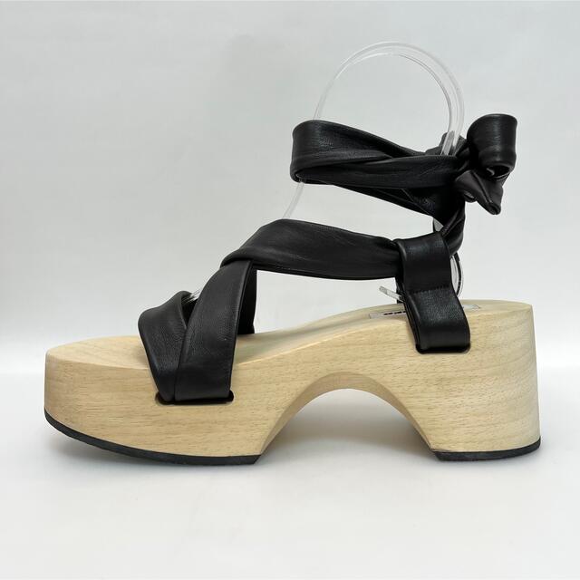 Jil Sander(ジルサンダー)のジルサンダー Leather Strap Wedge Sandals 23cm レディースの靴/シューズ(サンダル)の商品写真