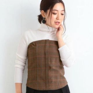 ビーミング ライフストア バイ ビームス(B:MING LIFE STORE by BEAMS)の美品☆BMINGブラウンビーミングチェックビスチェS(その他)