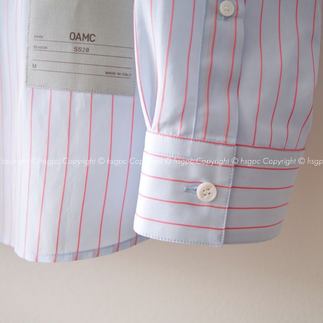 Jil Sander(ジルサンダー)のOAMC source ストライプシャツ ブラウス ロゴパッチ オーバーサイズ メンズのトップス(シャツ)の商品写真
