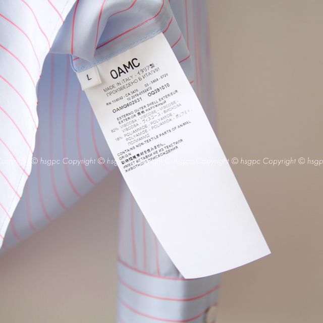 Jil Sander(ジルサンダー)のOAMC source ストライプシャツ ブラウス ロゴパッチ オーバーサイズ メンズのトップス(シャツ)の商品写真