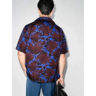 PRADA 21SS sunflower bowling shirt