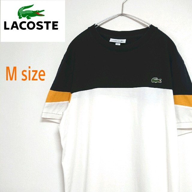LACOSTE ラコステ 刺繍ワンポイントロゴ Tシャツ 切替バイカラー M | フリマアプリ ラクマ