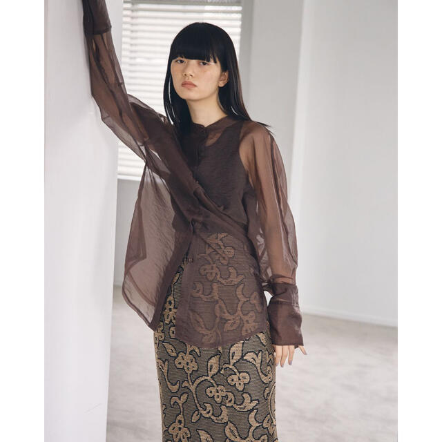 TODAYFUL(トゥデイフル)のJacquard Leaf Pencilskirt 36 todayful 新品 レディースのスカート(ロングスカート)の商品写真