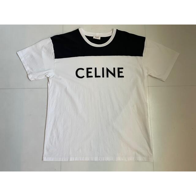 話題の行列 celine - KJ CELINE セリーヌロゴ ルーズTシャツ ツートン