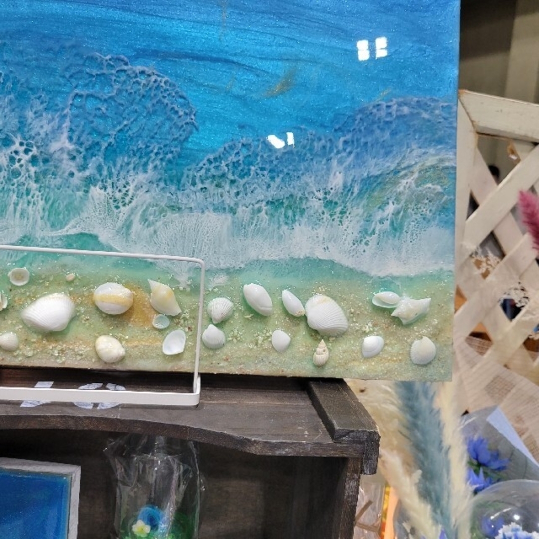 海を感じるインテリア　　オーシャンレジンアート ハンドメイドのインテリア/家具(アート/写真)の商品写真