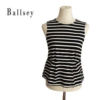 ボールジィ(Ballsey)のBallsey ボールジィ　トップス　ノースリーブ　ボーダー　黒　白　38(Tシャツ(半袖/袖なし))