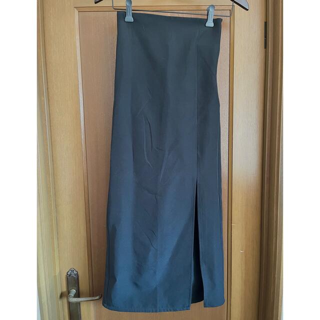 one after another NICE CLAUP(ワンアフターアナザーナイスクラップ)のNICE CLAUP シンプルスリットタイトスカート Sサイズ ブラック レディースのスカート(ロングスカート)の商品写真