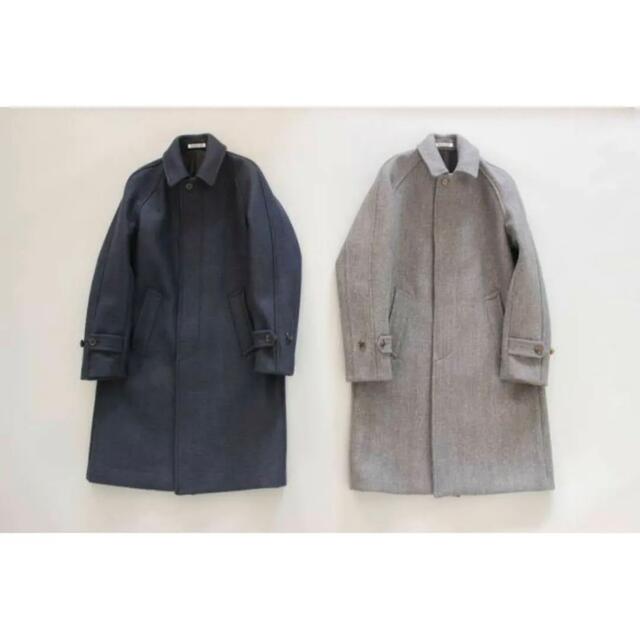 auralee heavy melton soutien collar coat