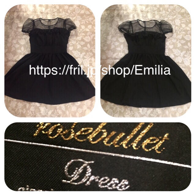 rosebullet(ローズブリット)のローズブリット♪結婚式お呼ばれ黒ドレス レディースのフォーマル/ドレス(ミニドレス)の商品写真