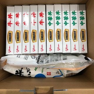 グリコ(グリコ)のうどん様専用レトルト、無洗米セット　新潟　牛丼、中華丼(レトルト食品)