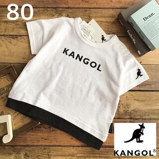 カンゴール(KANGOL)の【80】カンゴール 裾レイヤード ロゴ 半袖 Tシャツ 白系(Ｔシャツ)