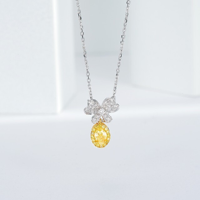 天然ダイヤモンドネックレス0.38ct　k18