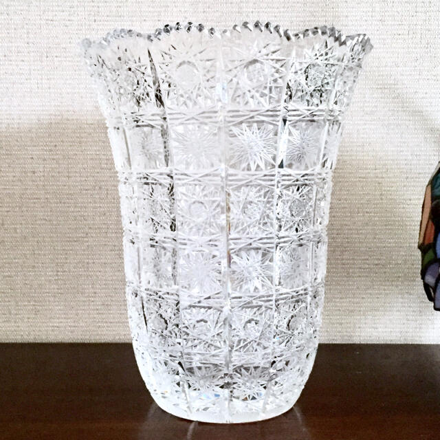 ボヘミアクリスタルガラス 花瓶