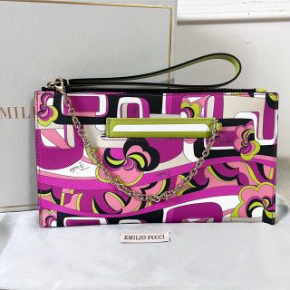 エミリオプッチ(EMILIO PUCCI)のエミリオプッチ 財布 クラッチバッグ ポーチ パスケース付 未使用 2020年(財布)