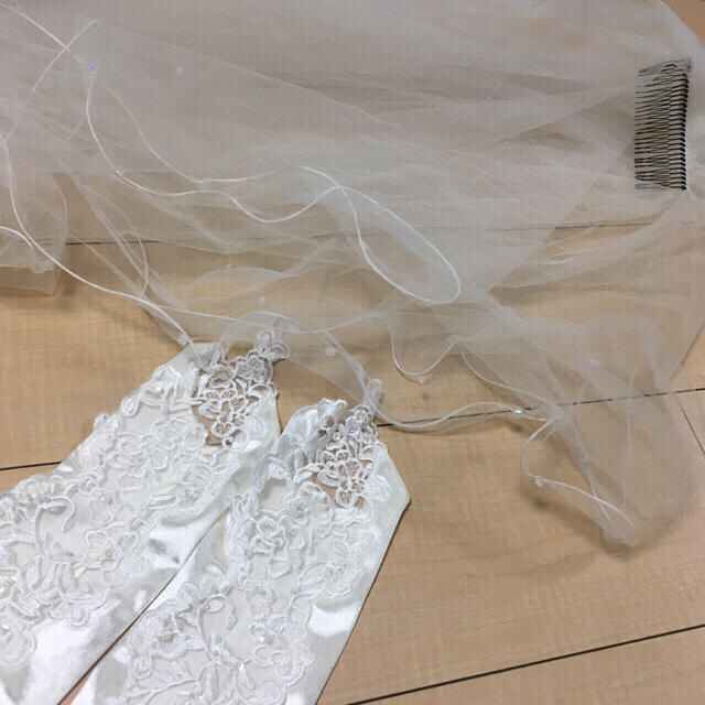 ブライダル♡ベール グローブ 花嫁 レディースのフォーマル/ドレス(ウェディングドレス)の商品写真