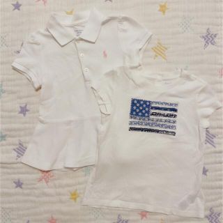 ラルフローレン(Ralph Lauren)の☆美品☆ラルフローレン2点セット☆フリルヘムポロシャツ&Tシャツ☆(Ｔシャツ)