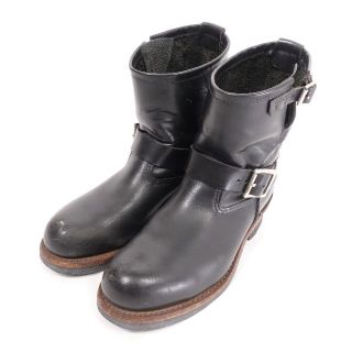 レッドウィング(REDWING)のRED WING レッドウィング　エンジニアブーツ　メンズ　ブラック　26.0(ブーツ)