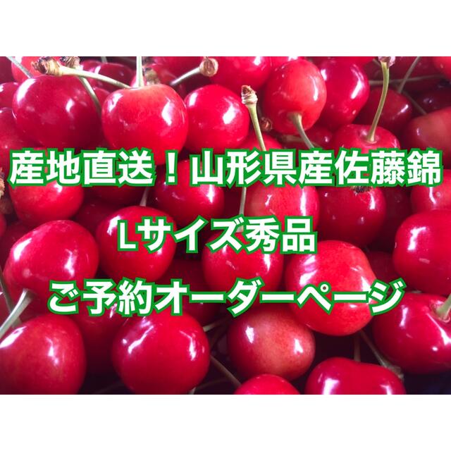 佐藤錦Lサイズ秀品　産地直送！山形県産さくらんぼ　shop｜ラクマ　クール便　500g〜の通販　by　Rainy☆'s