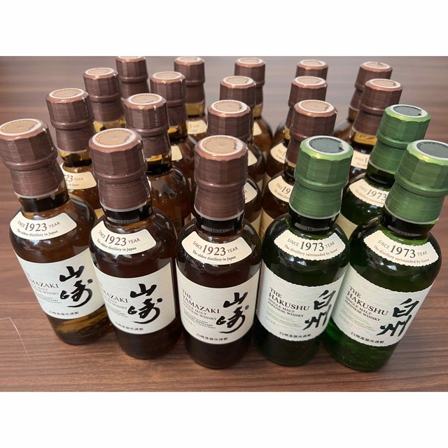 サントリー(サントリー)のサントリー　山崎&白州　ミニボトル　180ml 20本セット 食品/飲料/酒の酒(ウイスキー)の商品写真