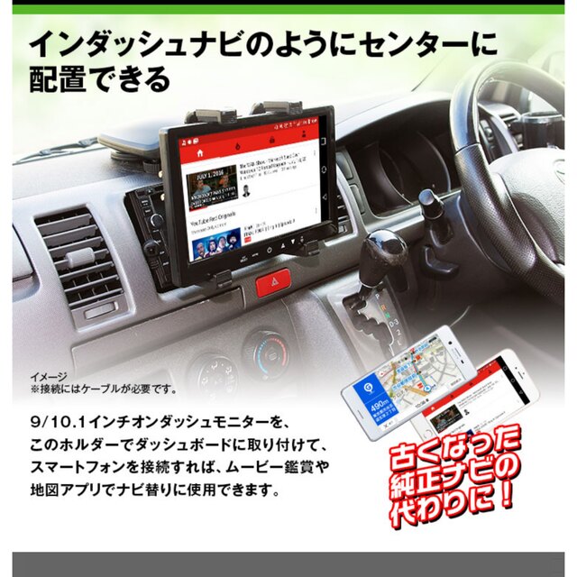 ポータブルDVDプレーヤー モニタ車載ホルダーセット