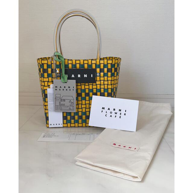 MARNI マルニ フラワーカフェ ピクニックバッグ イエロー