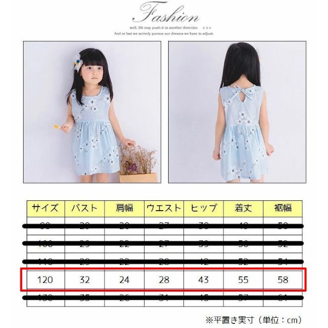 Plus Nao 花柄ノースリーブワンピース 120 キッズ/ベビー/マタニティのキッズ服女の子用(90cm~)(ワンピース)の商品写真