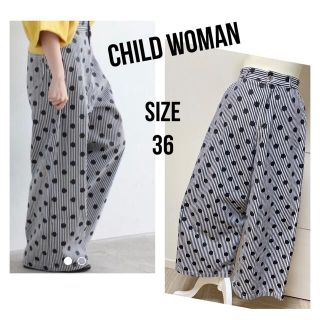 チャイルドウーマン(CHILD WOMAN)のCHILD WOMAN チャイルドウーマン ヒッコリーDOTペインターパンツ(カジュアルパンツ)