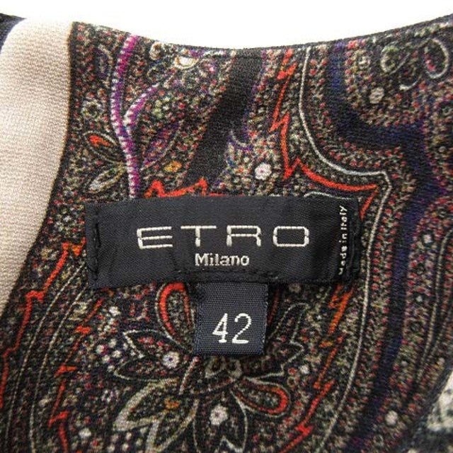 ETRO(エトロ)のエトロ ETRO ワンピース ひざ丈 ペイズリー柄 ノースリーブ 国内正規 42 レディースのワンピース(ひざ丈ワンピース)の商品写真