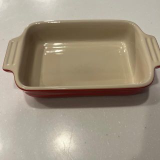 ルクルーゼ(LE CREUSET)のル・クルーゼ　グラタン皿　赤　レッド　オレンジ　朱色(食器)