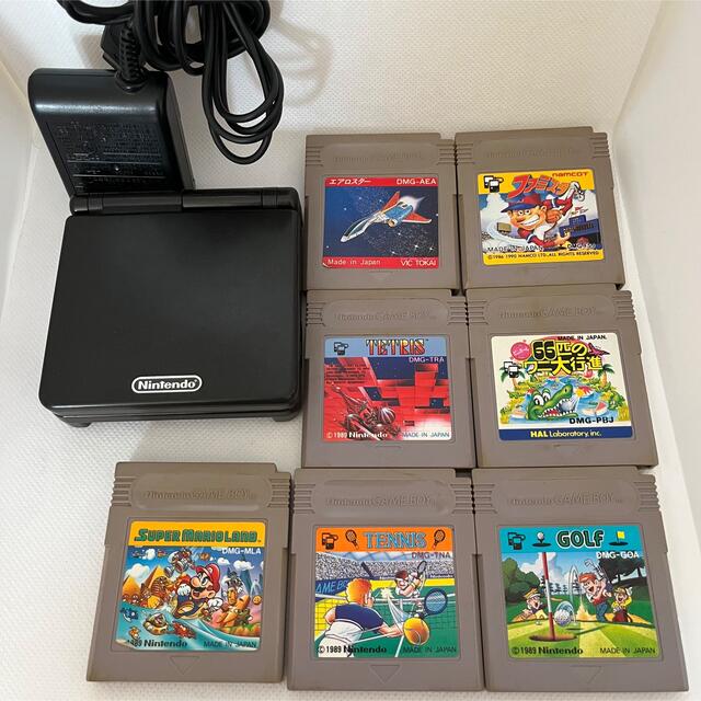 注目の福袋!テレビゲームゲームボーイアドバンスSP ブラック ジャンク品 ソフト7本セット www