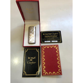 カルティエ(Cartier)のカルティエ　ライター　箱、説明書、ギャランティーカード付(タバコグッズ)