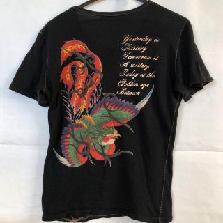 ロアー(roar)のroar 火の鳥？ドラゴン？　金箔　黒Tシャツ(Tシャツ(半袖/袖なし))