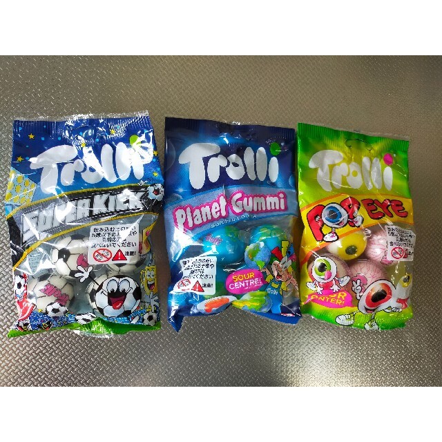トローリ 地球グミ サッカーボールグミ 目玉グミ 3袋の食べ比べセット | フリマアプリ ラクマ トローリ 地球グミ3袋 目玉グミ3袋