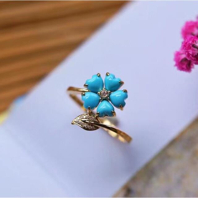 日/祝も発送 10.8mm 天然無処理 ターコイズ トルコ石 花彫り