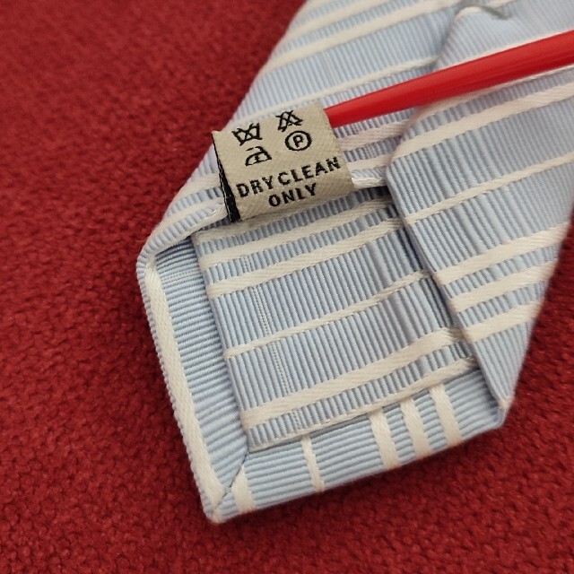 BURBERRY(バーバリー)のバーバリー　シルク　コットン　ネクタイ　チェックストライプ　ブルー系　f27 メンズのファッション小物(ネクタイ)の商品写真