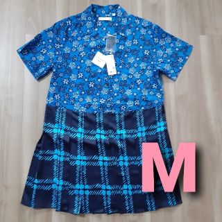 ユニクロ(UNIQLO)のユニクロ　マルニ　UNIQLO　MARNI　オープンカラープリーツワンピース(ひざ丈ワンピース)