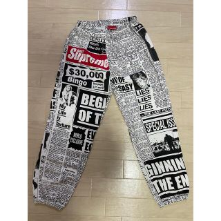 シュプリーム(Supreme)のSupreme Newsprint Skate Pants サイズS(その他)