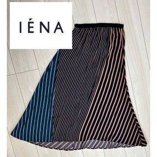 イエナ(IENA)の【良品】イエナ　IENAマルチストライプ　ランダム　フレアスカート　38サイズ(ロングスカート)