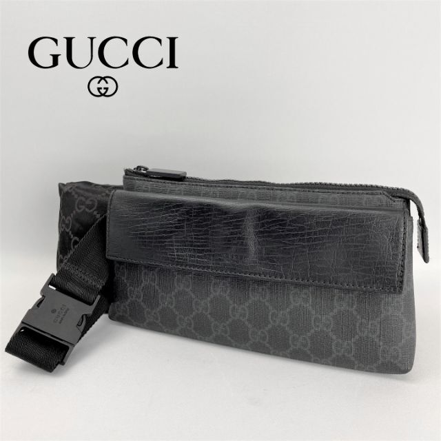 Gucci - □グッチ□ GGスプリーム ウエスト コーティング ボディバッグ