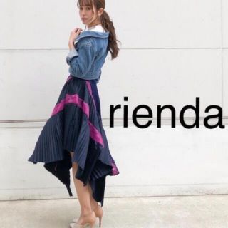 リエンダ(rienda)のrienda LaceプリーツMIX Color J／W SK(ひざ丈スカート)