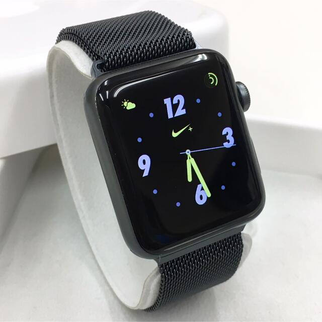 腕時計(デジタル) Apple Watch series2 ナイキ アップルウォッチ 42mm 黒