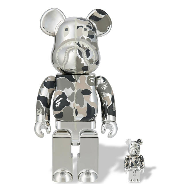 BE@RBRICK BAPE CAMO SHARK 100％ & 400％フィギュア