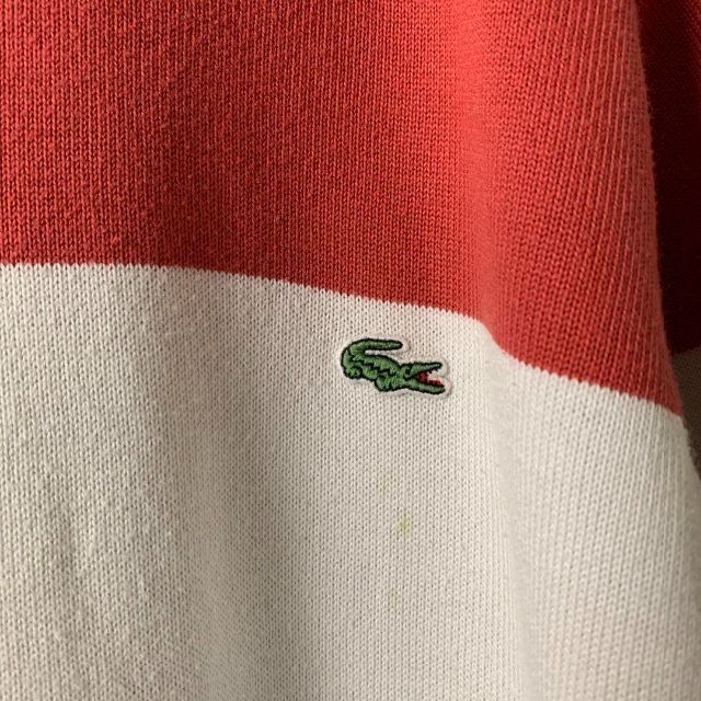 LACOSTE(ラコステ)の好配色 vintage LACOSTE マルチボーダー コットンニット セーター メンズのトップス(ニット/セーター)の商品写真