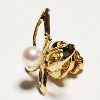 MIKIMOTO - ミキモト ピンブローチ K18 パール バタフライ 蝶 の ...