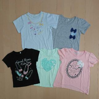 ニシマツヤ(西松屋)の【美品】130サイズ 女の子 半袖 Tシャツ 5枚 セット(Tシャツ/カットソー)