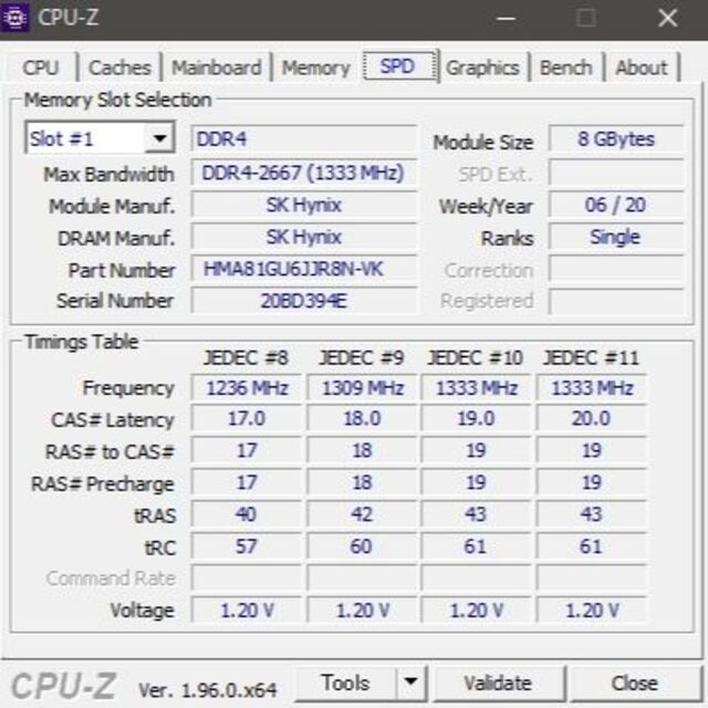 SKhynix 16GB (8GBx2) DDR4-2666 (011 4