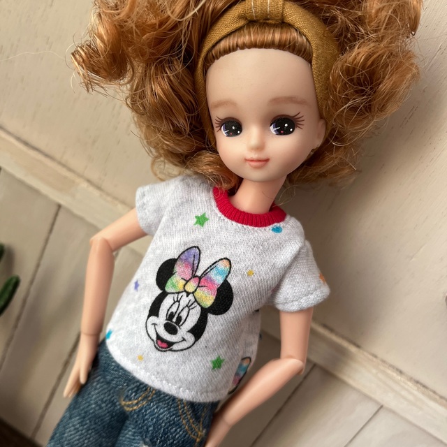 リカちゃん 洋服 スリット❤︎マキシワンピース マスタード