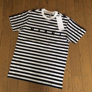 マルニ(Marni)の新品 MARNI マルニ ボーダー ロゴ Tシャツ キッズ 10Y XS S(Tシャツ(半袖/袖なし))